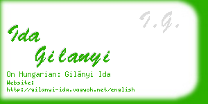 ida gilanyi business card